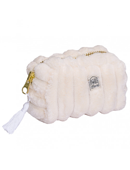 Baby Louise : Mini trousse minky matelassé  - crème