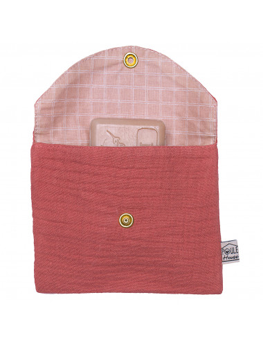 Pochette à savon imperméable - terracotta