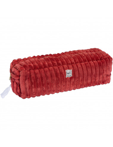 Manon : Maxi trousse de coiffure minky matelassé  - paprika