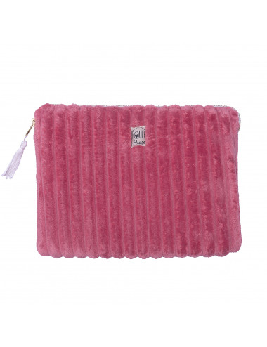 Pochette PC/tablette minky matelassé pastèque - Taille M