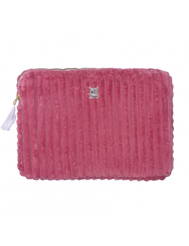 Pochette PC/tablette minky matelassé pastèque - Taille L