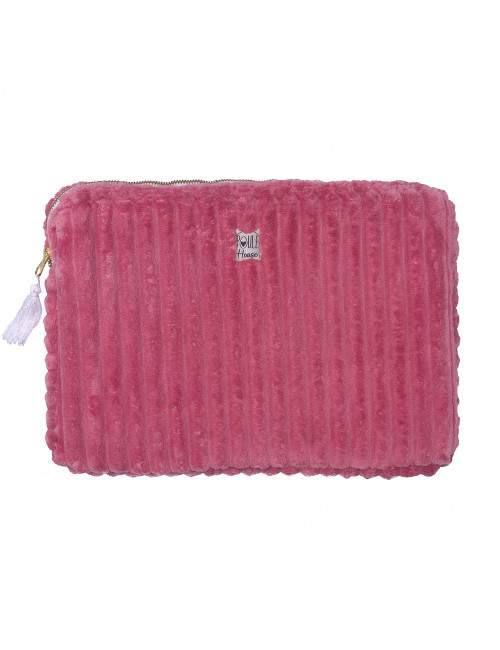 Pochette PC/tablette minky matelassé pastèque - Taille L