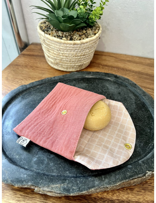 copy of copy of copy of copy of copy of Pochette à savon imperméable - vichy rose