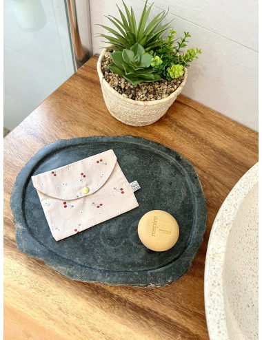 Pochette à savon imperméable - cerises