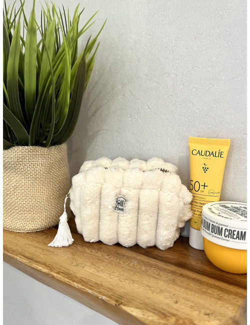 Baby Louise : Mini trousse minky matelassé  - crème