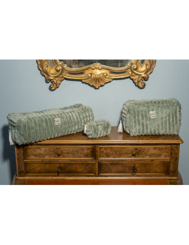 Louise : Grande trousse de toilette minky matelassé - sauge