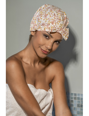 Charlotte de douche imprimé liberty marsala
