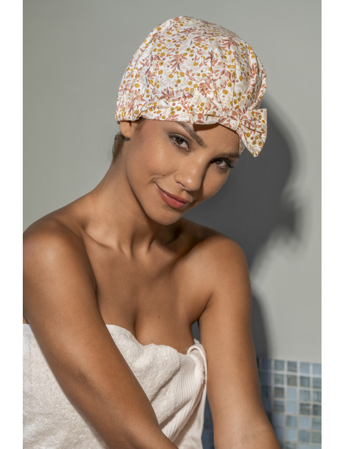 Charlotte de douche imprimé liberty marsala