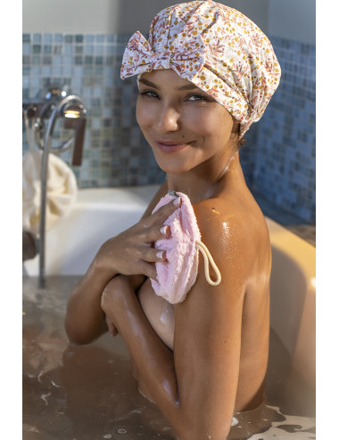 Fleur de douche éponge bambou - dragée