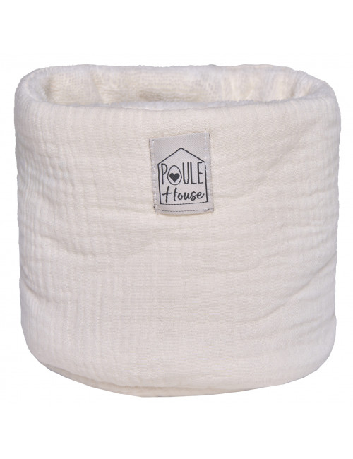 Corbeille rangement salle de bain - Lait