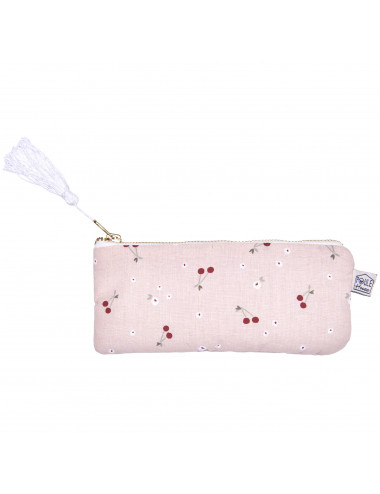 Etui à lunettes zippée - imprimé cerises