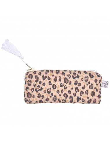 Etui à lunettes zippée - léopard