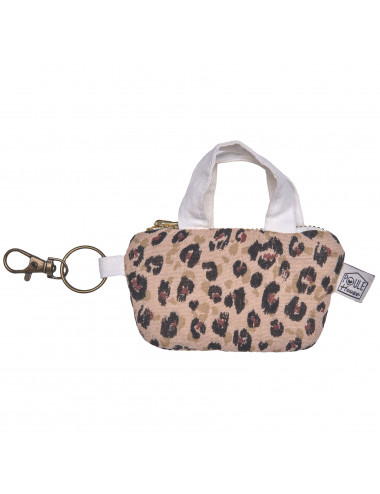Etui pour écouteurs : mini sac léopard