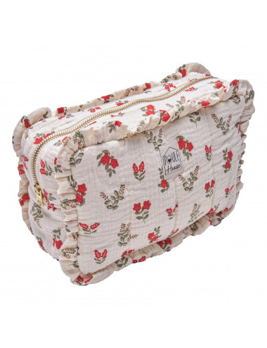 copy of copy of Marylou : Grande trousse de toilette à froufrou - vichy rose