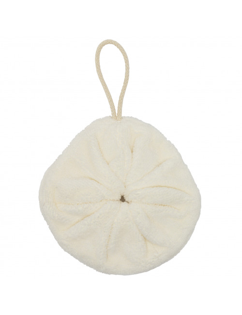 Fleur de douche éponge bambou - lait