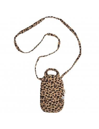 Mini sac à bandoulière pour téléphone portable - léopard