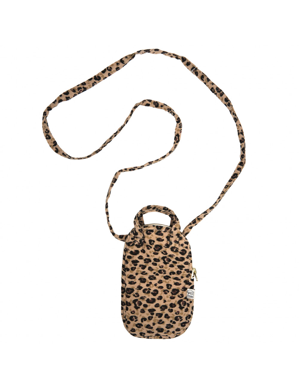 Mini sac à bandoulière pour téléphone portable - léopard