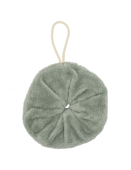 Fleur de douche éponge bambou - sauge