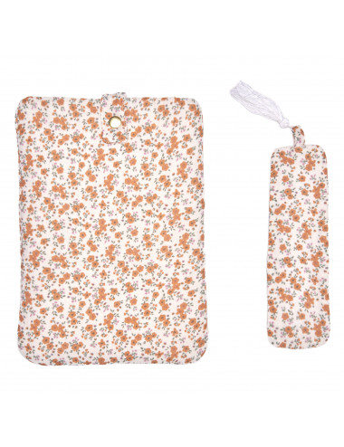 Pochette à livre de poche + marque-page - liberty orange