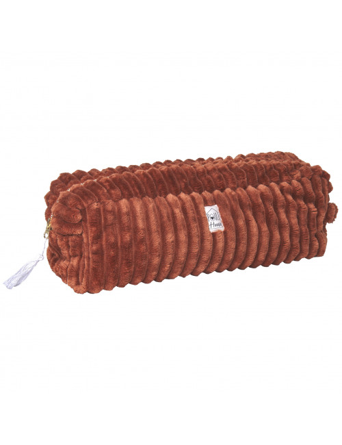 Manon : Maxi trousse de coiffure minky matelassé  - toffee