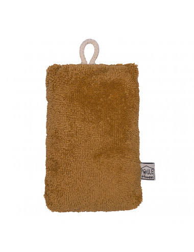 Eponge lavable double face - noisette
