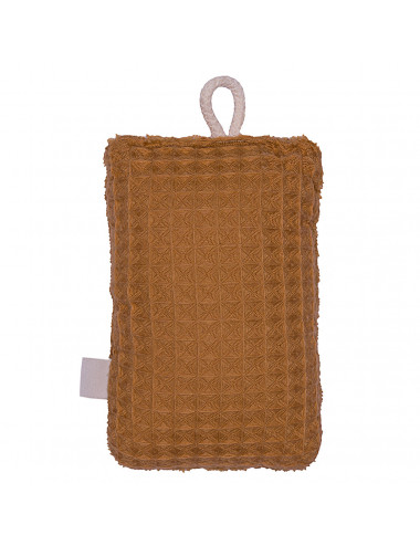 Eponge lavable double face - noisette