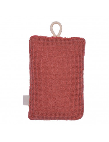 Eponge lavable double face - terracotta