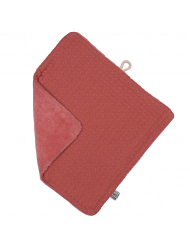 Lavette / Essuie-tout lavable double face - terracotta