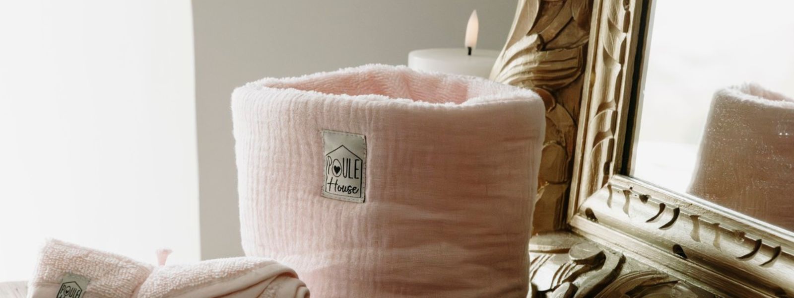 Corbeilles de rangement en tissu – salle de bain et coiffeuse – Poule House