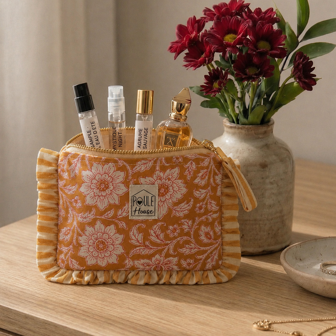Lifestyle mini pochette froufrou Baby Lola fleurs indiennes - Poule House