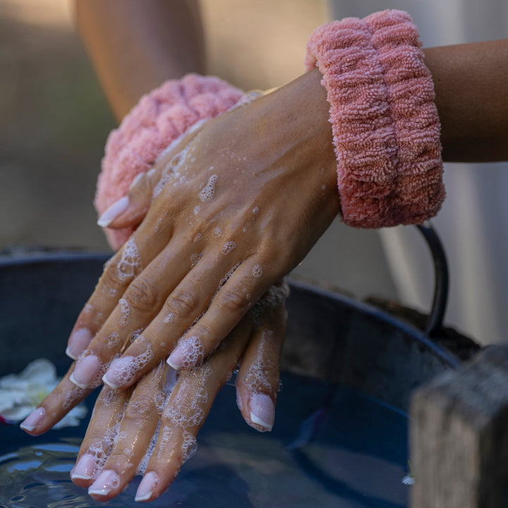 Set bandeau de soins + manchons dans pochon - sauge
