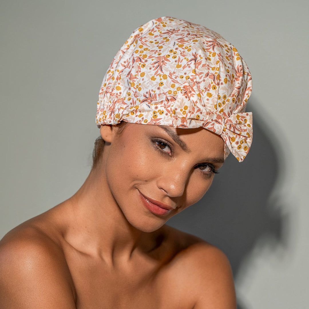 Charlotte de douche imprimé liberty marsala