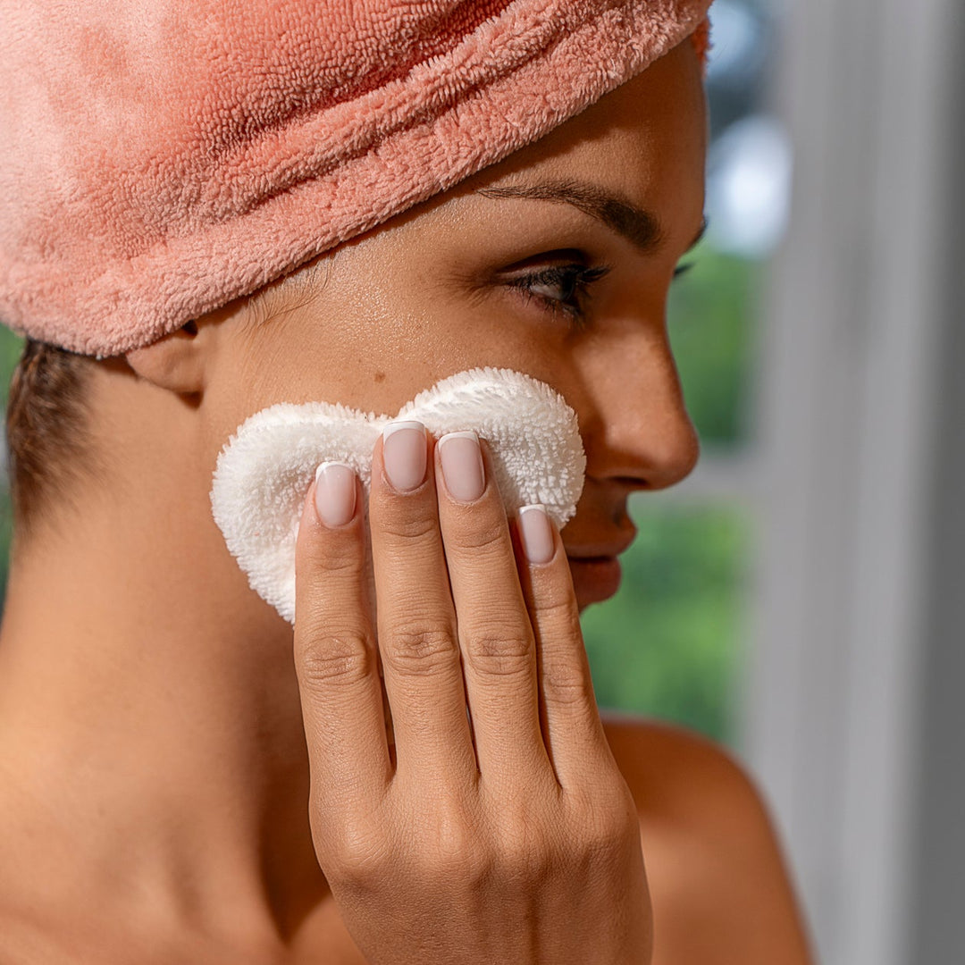 Set 5 cotons lavables forme cœur dans pochon - dragée