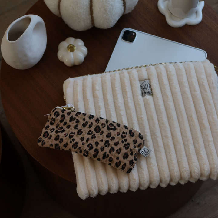 Etui à lunettes zippée - léopard