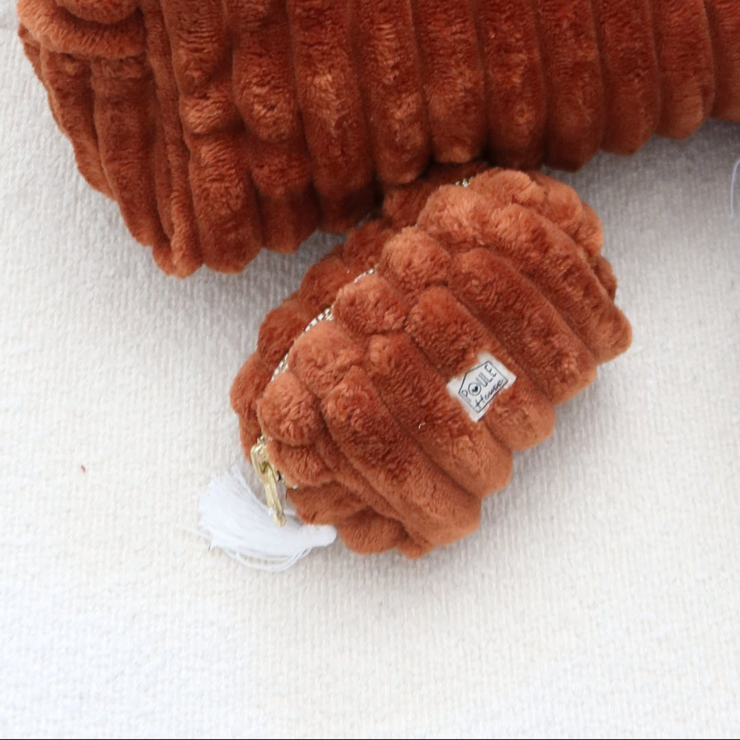 Baby Louise : Mini trousse minky matelassé - toffee