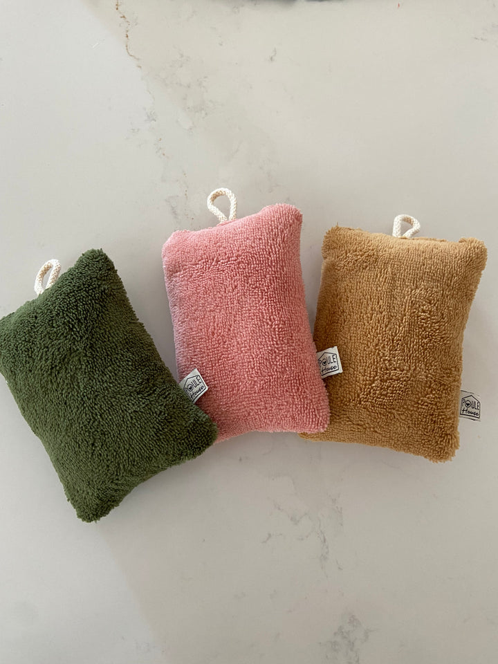 Eponge lavable double face - terracotta