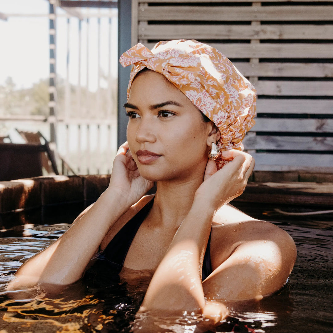 Charlotte de douche fleurs indiennes lifestyle – protection cheveux
