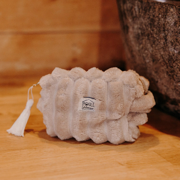 Lifestyle mini trousse minky matelassé Baby Louise galet - Poule House