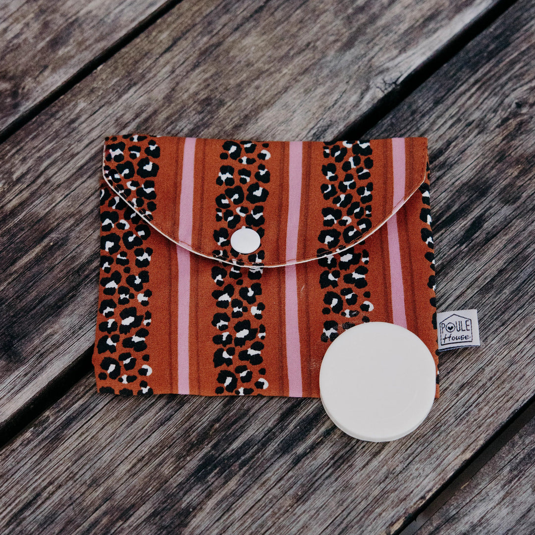 Lifestyle pochette à savon imperméable léopard rayé toffee - Poule House