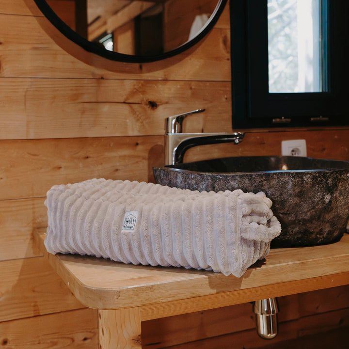 Lifestyle maxi trousse de coiffure minky matelassé Manon galet - Poule House