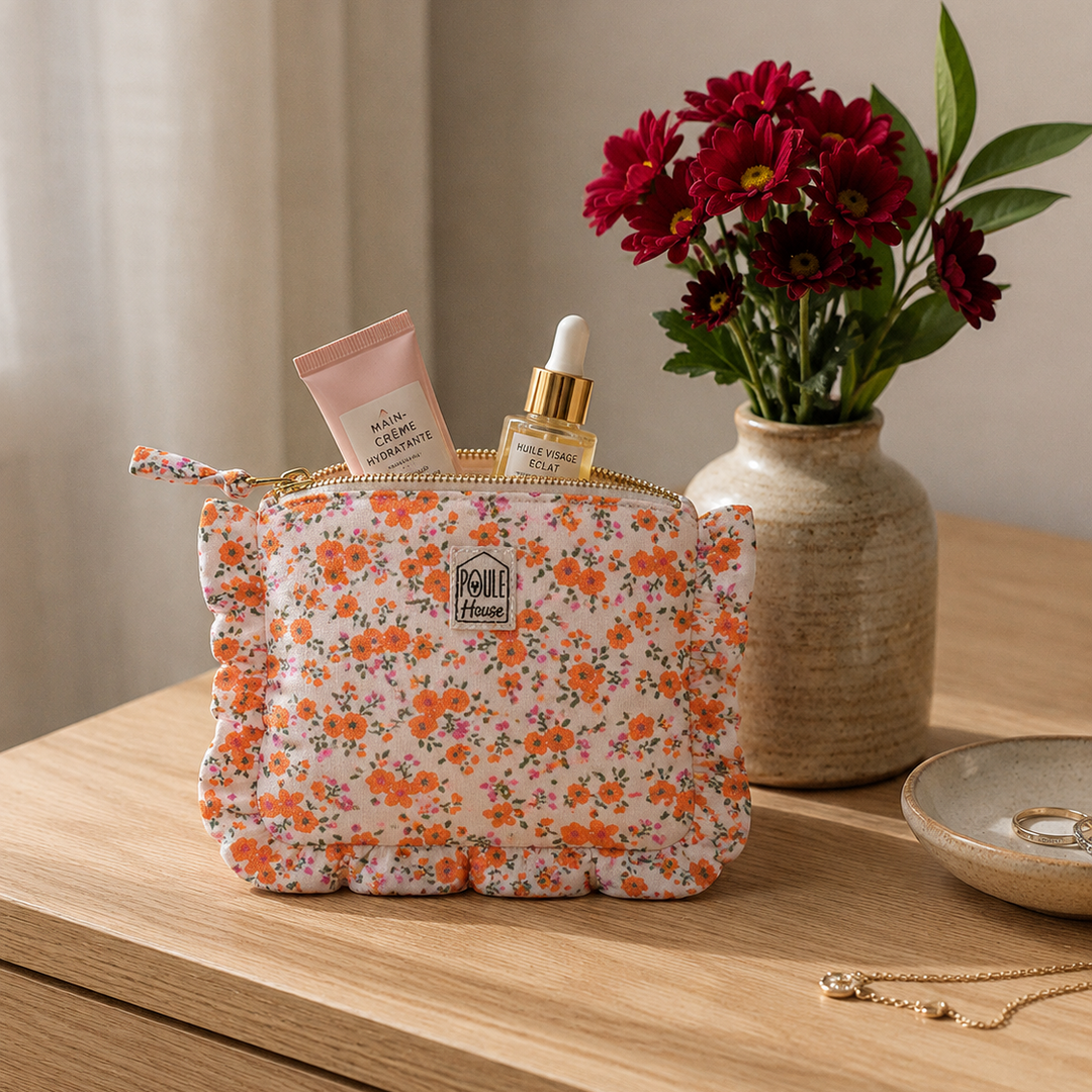 Lifestyle mini pochette froufrou Baby Lola gaze liberty - Poule House