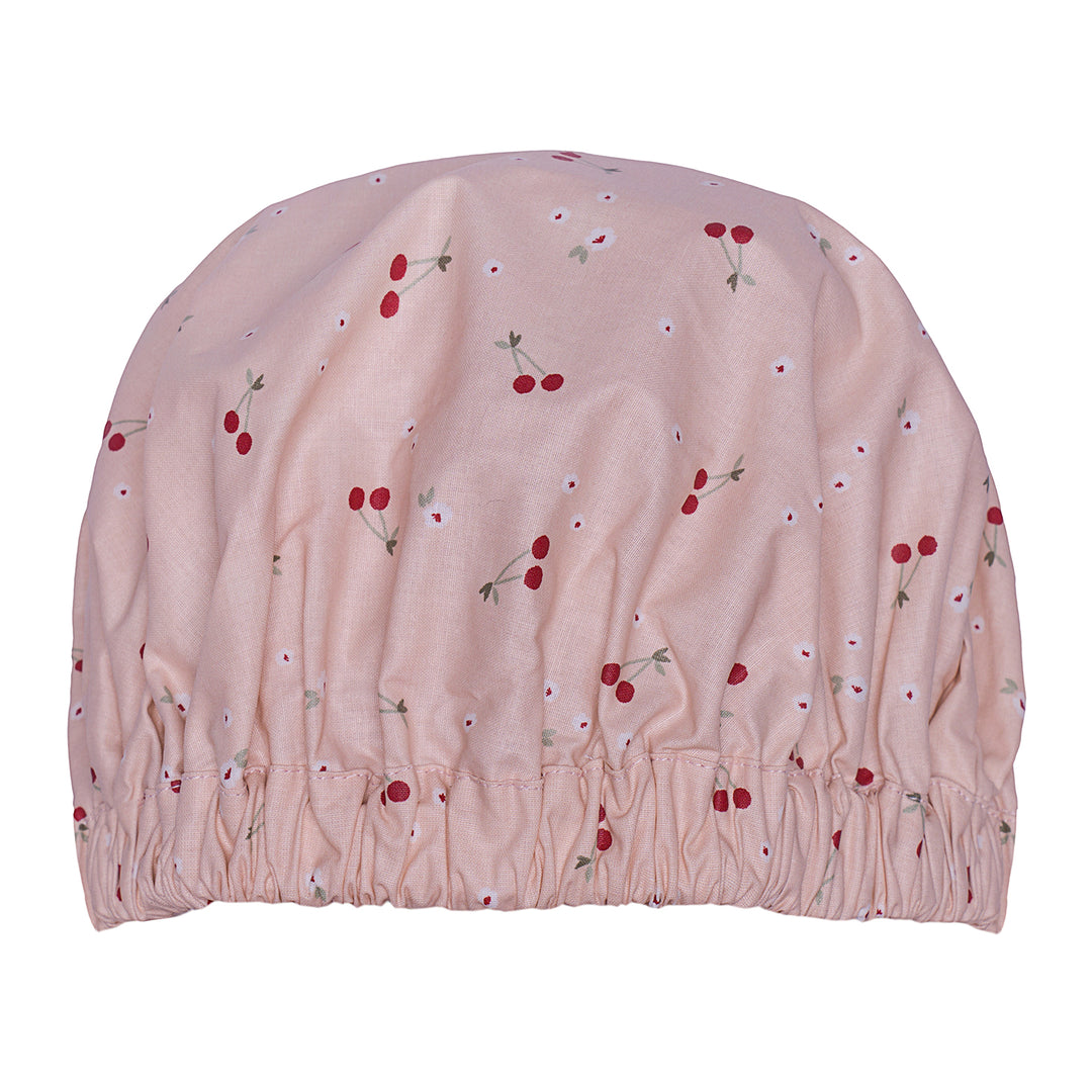 Charlotte de douche imprimé cerises