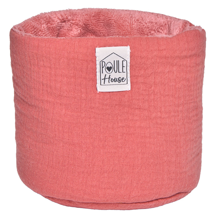 Corbeille de rangement salle de bain - terracotta