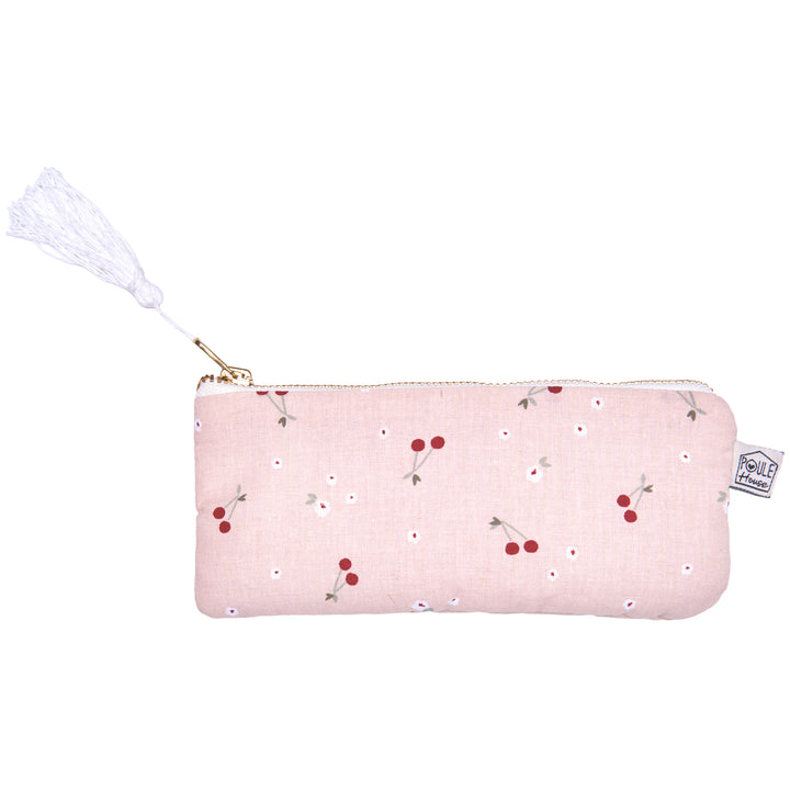 Etui à lunettes zippée - imprimé cerises