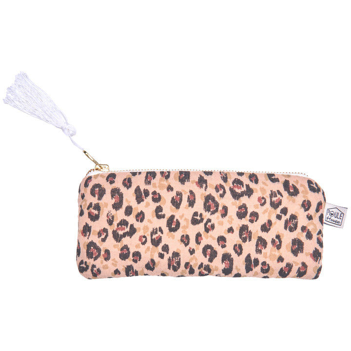 Etui à lunettes zippée - léopard