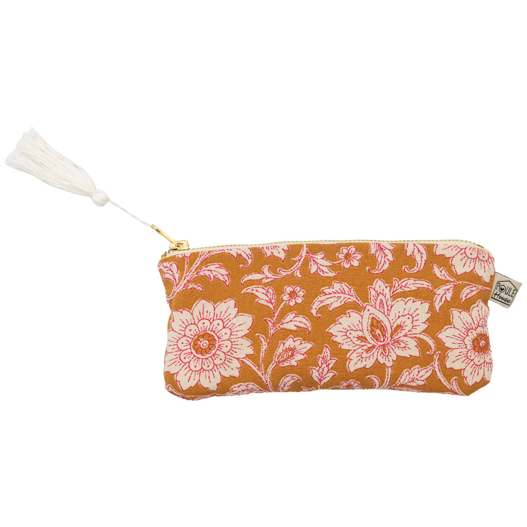 Étui à lunettes matelassé fleurs indiennes – protection solaires Poule House