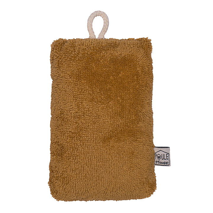 Eponge lavable double face - noisette