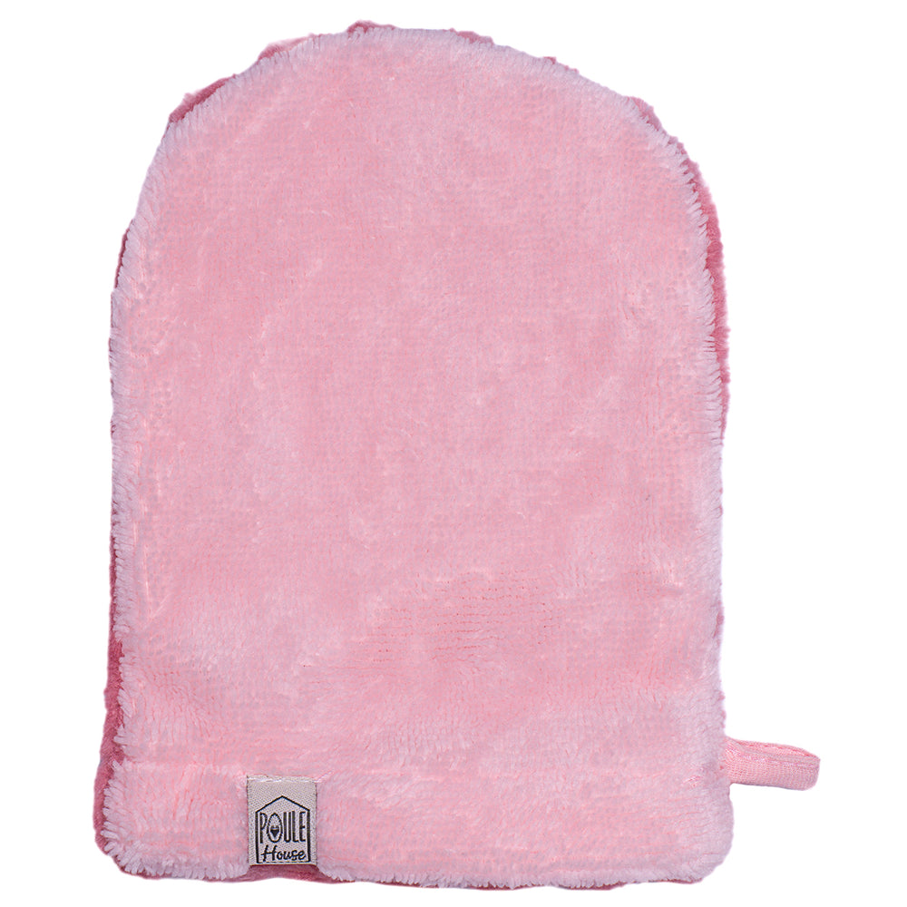 Gant démaquillant double face dragée – côté éponge bambou