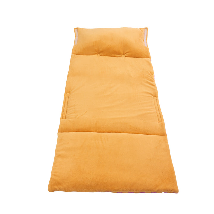Matelas de plage éponge bambou rayé melon / bonbon déplié | Poule House