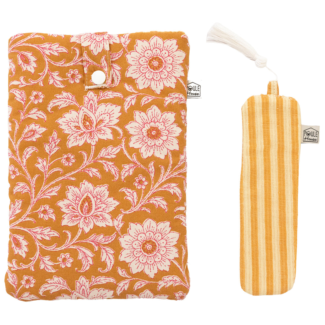 Pochette à livre imprimée fleurs indiennes – Poule House
